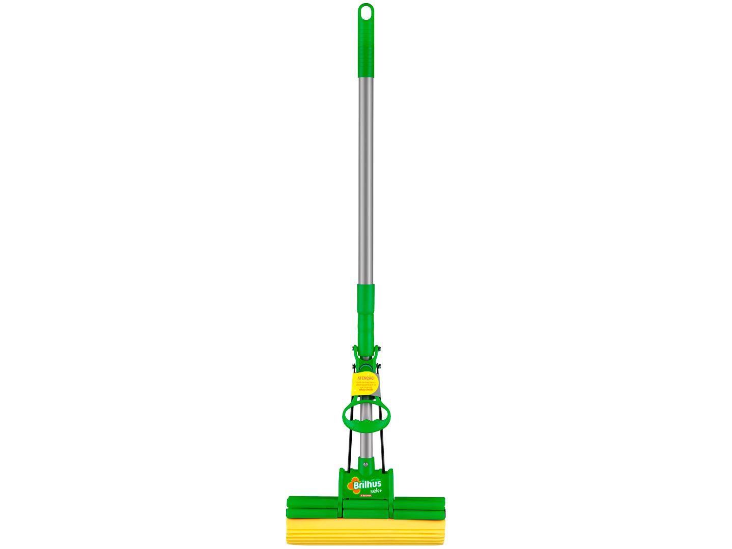 Mop Sek+ Bettanin com Cabo Retrátil Verde e Amarelo Brilhus