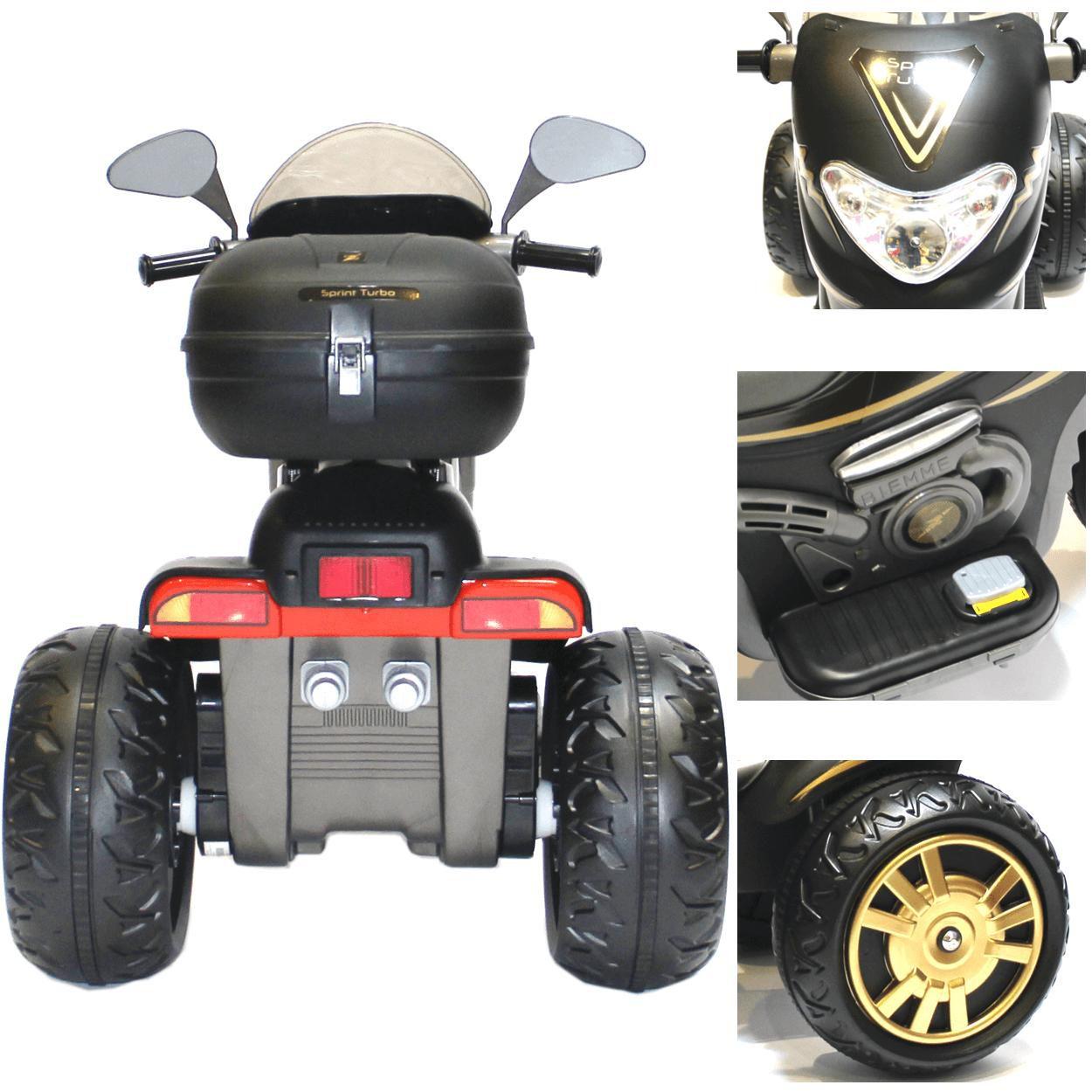 Mini Veiculo Moto Infantil Sprint Turbo 12v Rosa Biemme