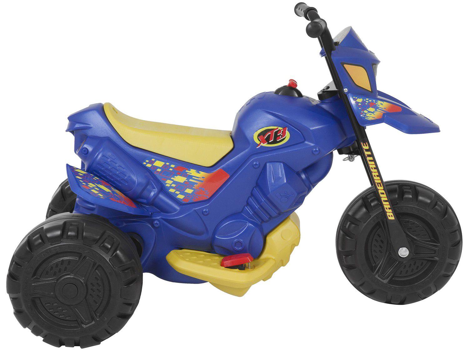 Triciclo Moto Elétrica Infantil Masculina XT3 Cross 2 Marchas Azul -  Bandeirante - Isas Brinquedos e Bikes