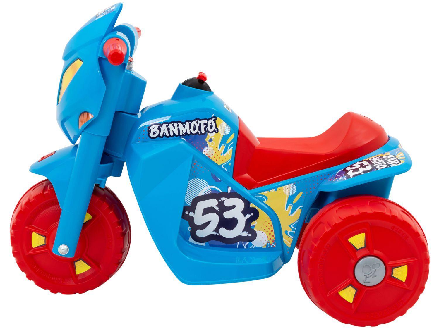 Moto Eletrica Banmoto 6V Bandeirante Brinquedos - Azul