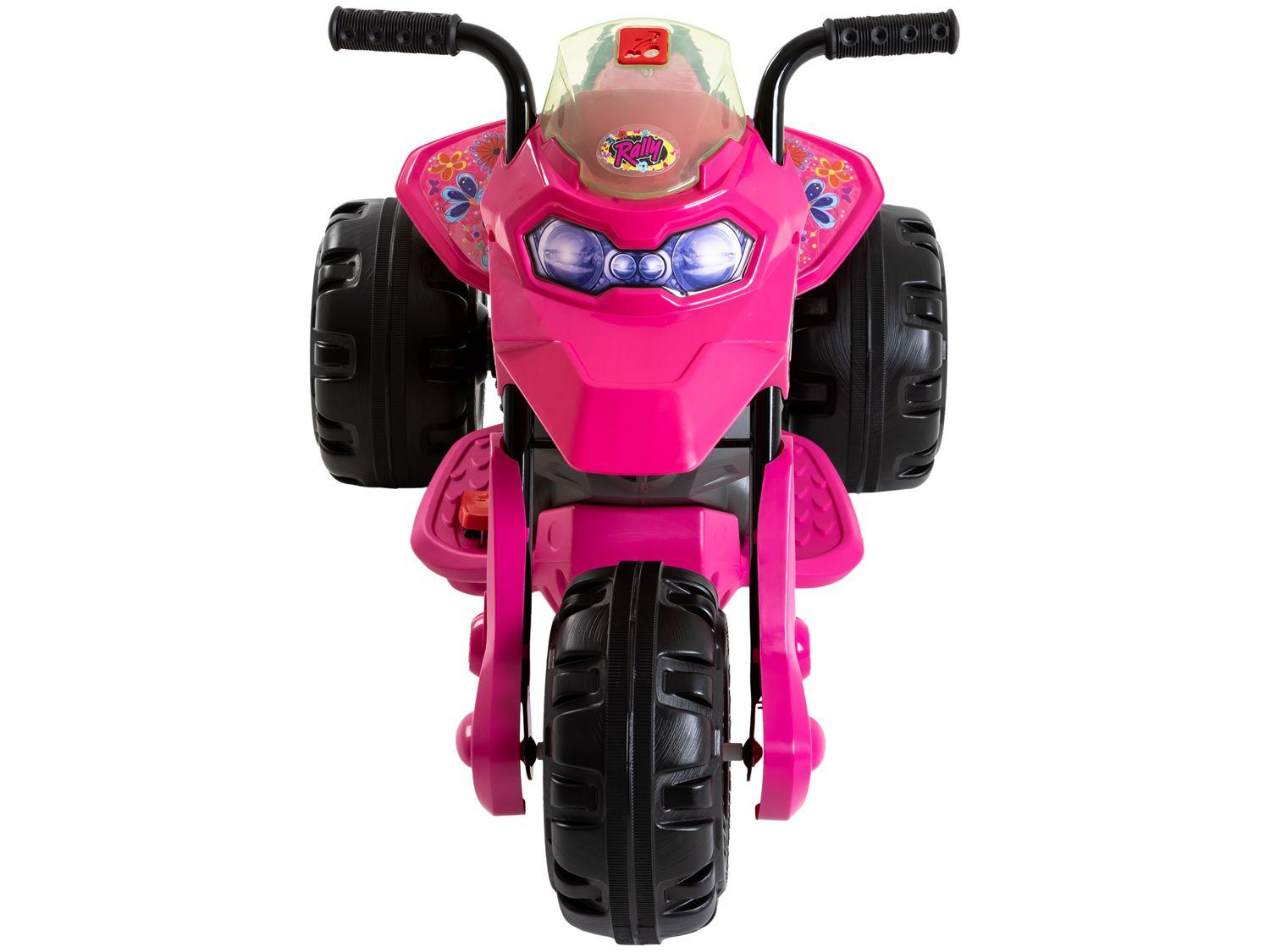 Moto Elétrica Bandeirante Infantil PINK XT3 Até 25kg Rosa