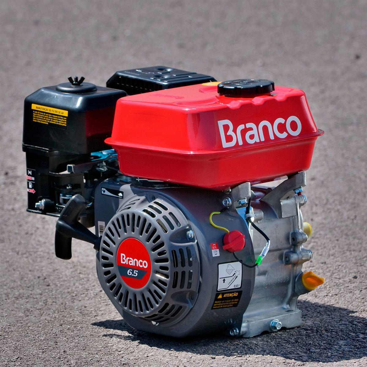 Motor A Gasolina 4T Branco B4T6.5H 6.5Cv Horizontal Partida Manual ...
