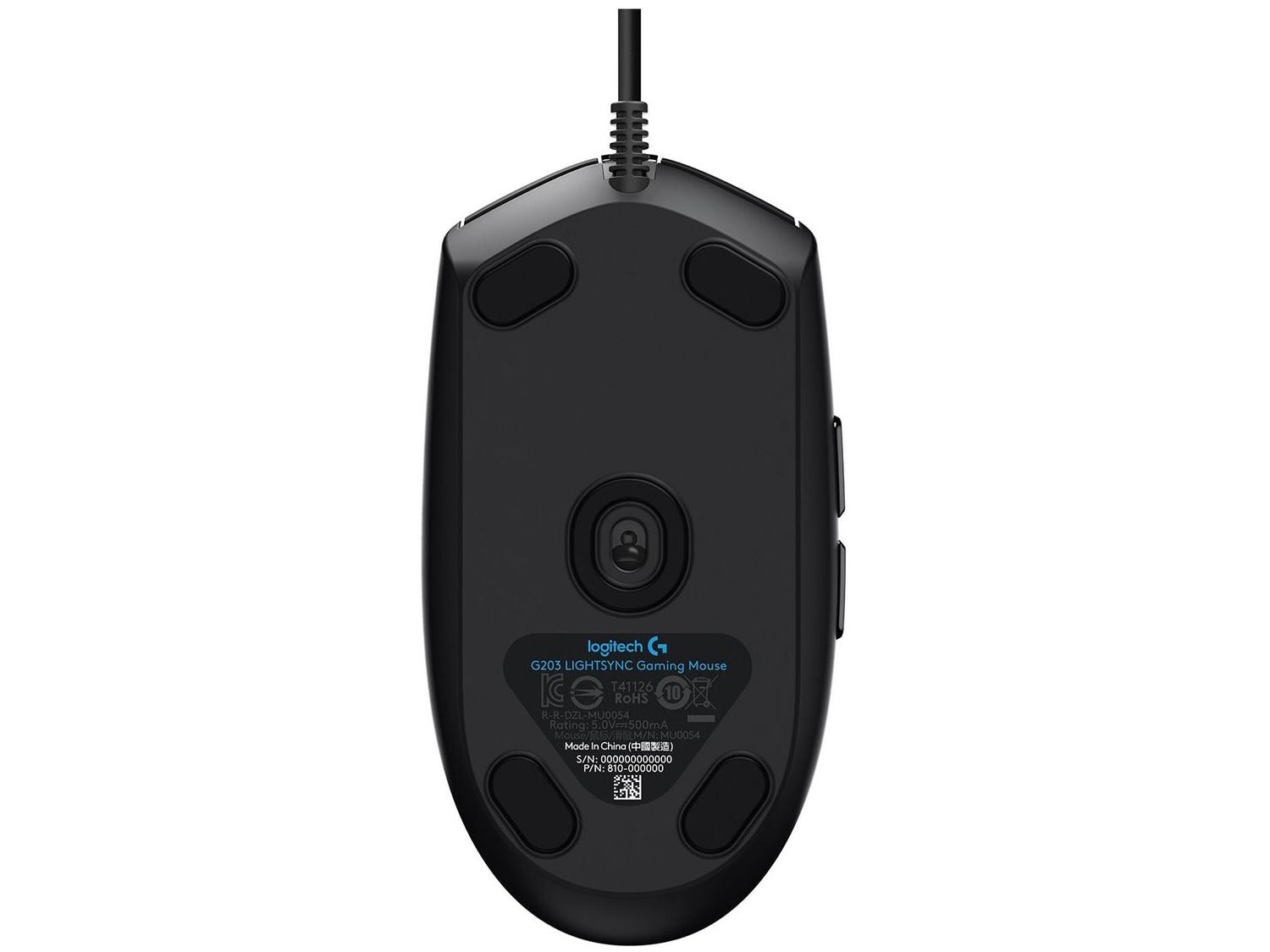 Mouse Gamer Lightsync RGB Logitech Óptico 8000DPI