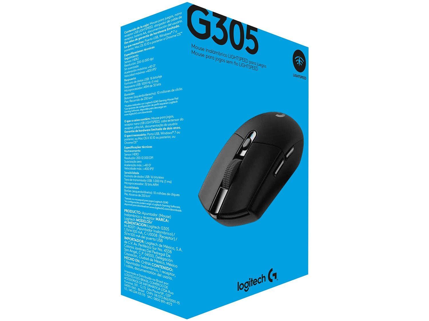 Mouse Gamer Sem Fio Sensor Óptico 12000DPI