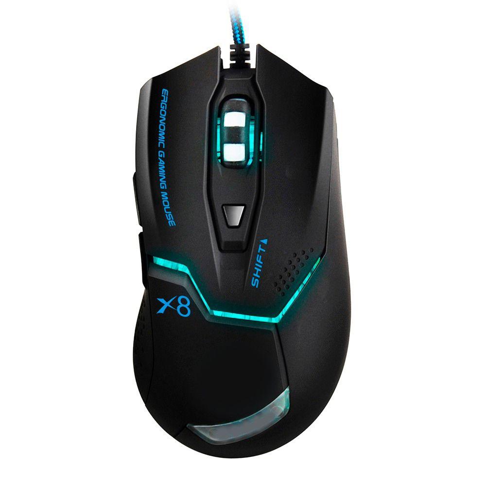 Mouse Gamer X8 2400dpi Ergonomic Led Blue - Import Ts - Mouse Gamer