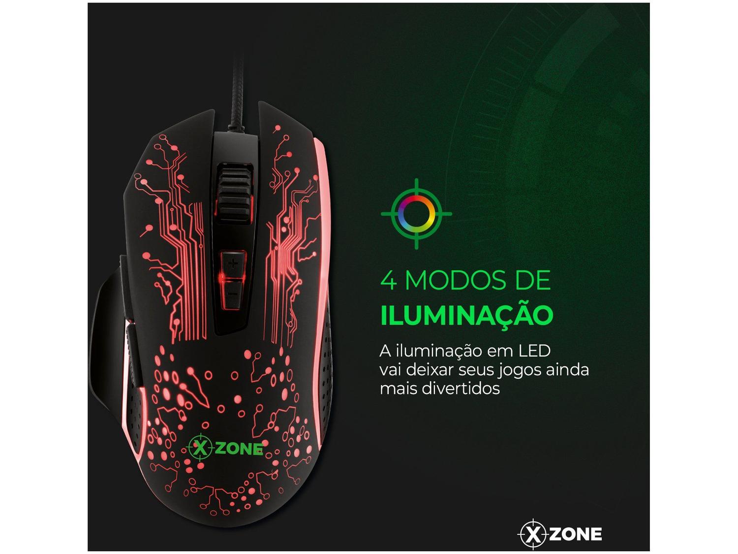 Mouse Gamer XZONE Óptico 3200DPI | Shopping Smiles