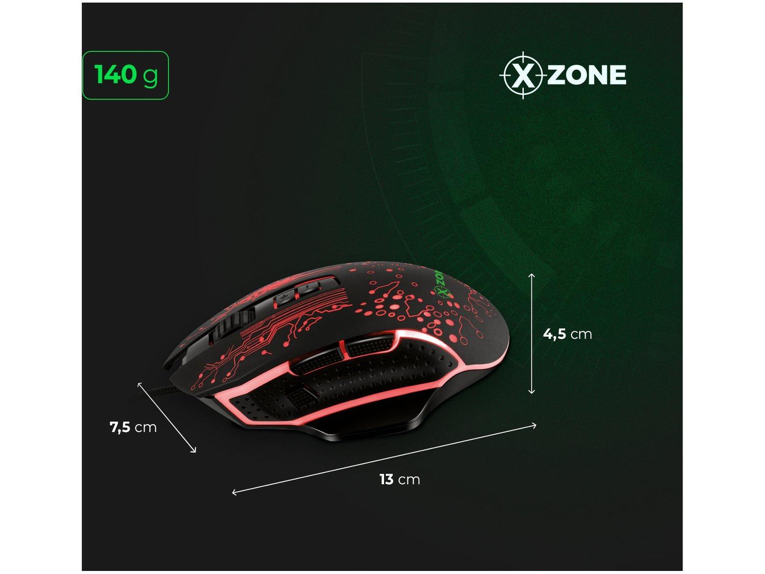 Mouse Gamer XZONE Óptico 3200DPI | Shopping Smiles
