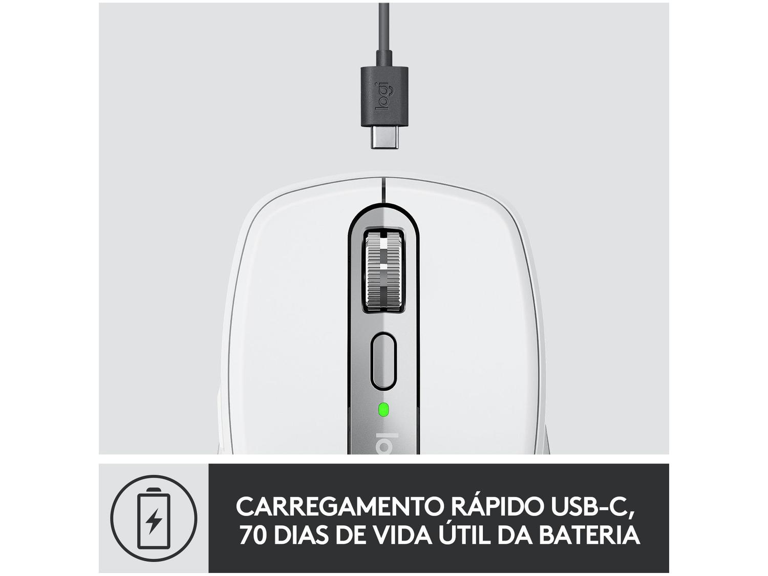 Mouse sem Fio Logitech Óptico 4000DPI 6 Botões