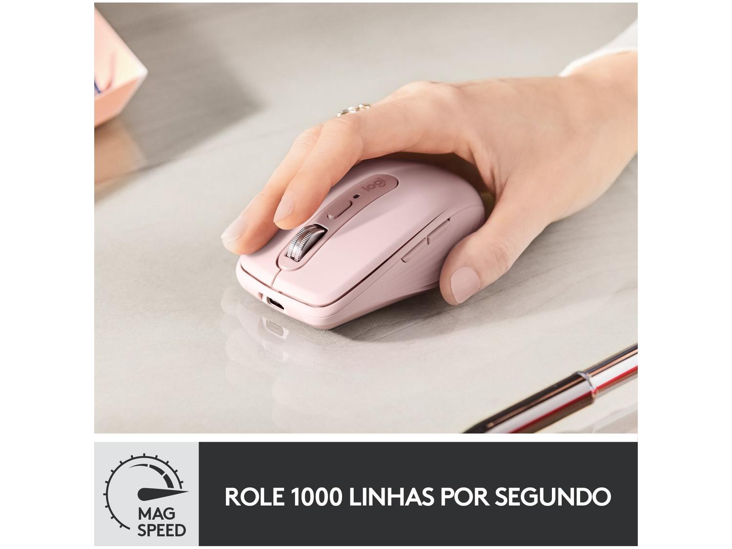 Mouse sem Fio Logitech Óptico 4000DPI 6 Botões