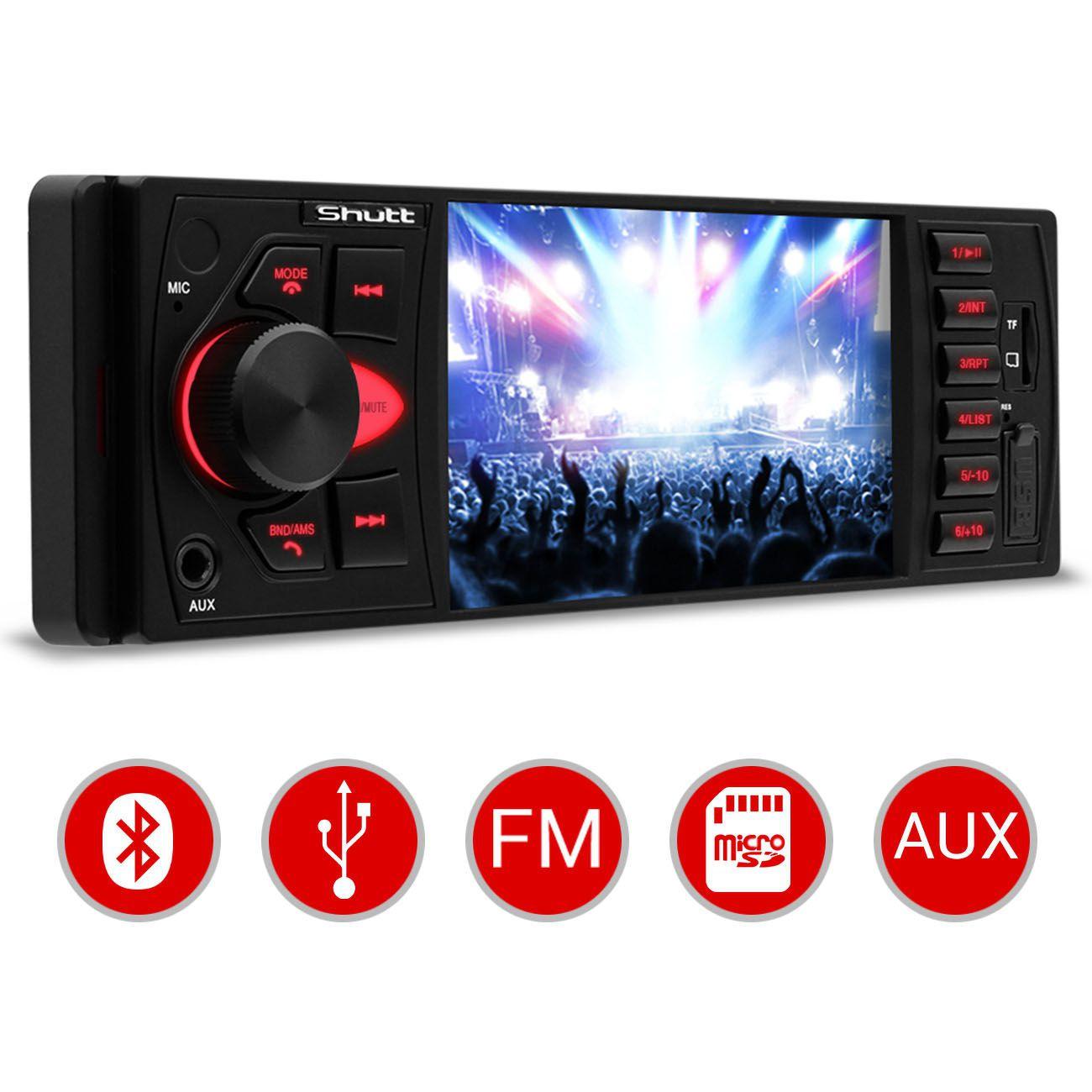 MP3 MP4 MP5 Player Automotivo Shutt Los Angeles 4 Pol Bluetooth USB