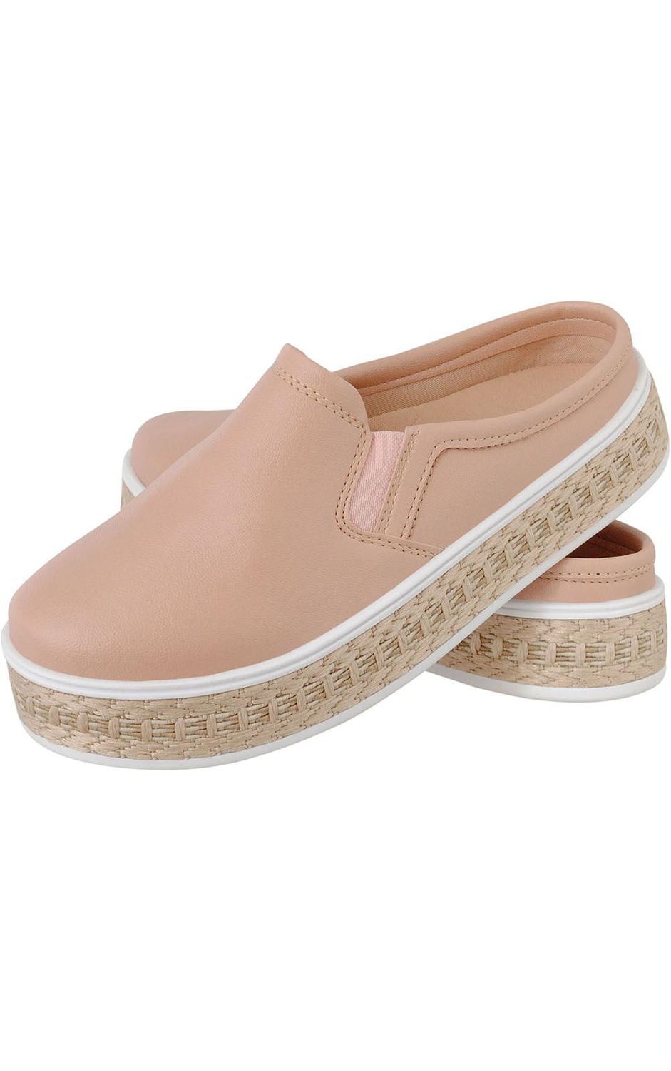 slip on feminino nude