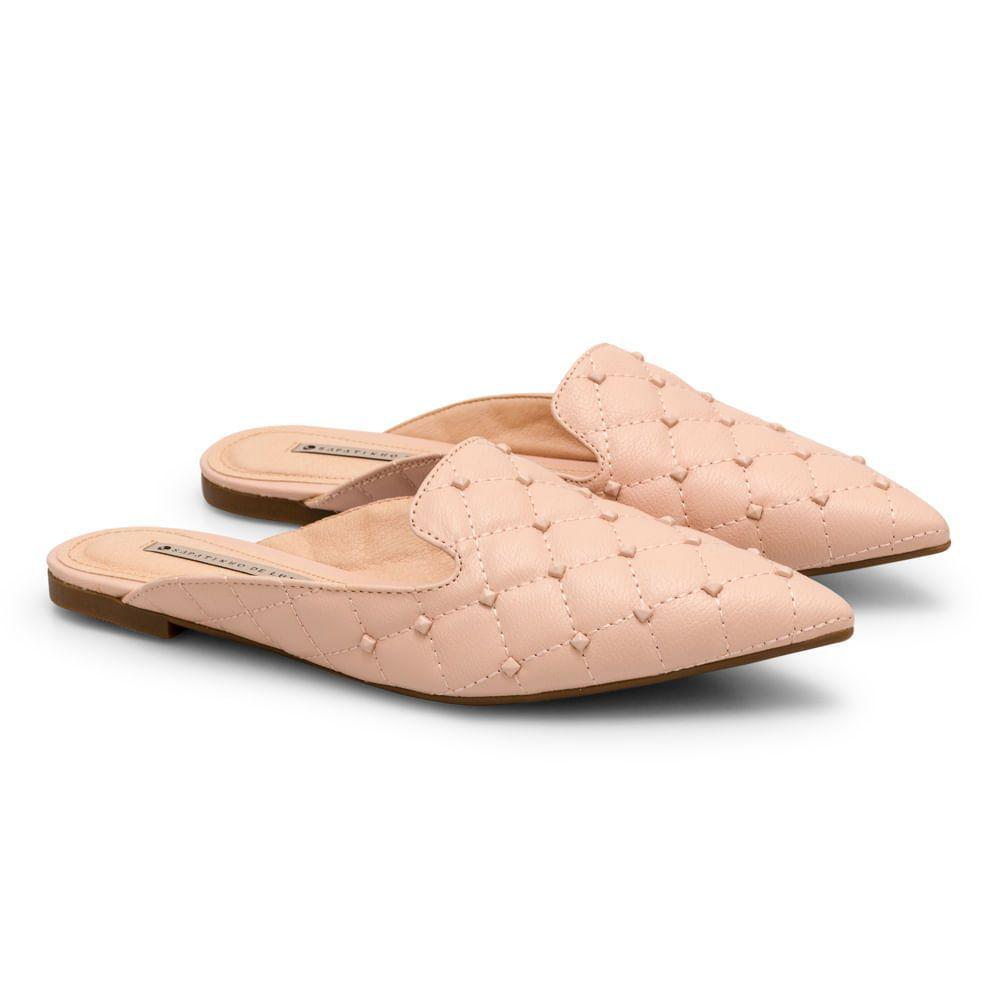 Mule Napa Nude Shine - SAPATINHO DE LUXO - Mule Feminino - Magazine Luiza
