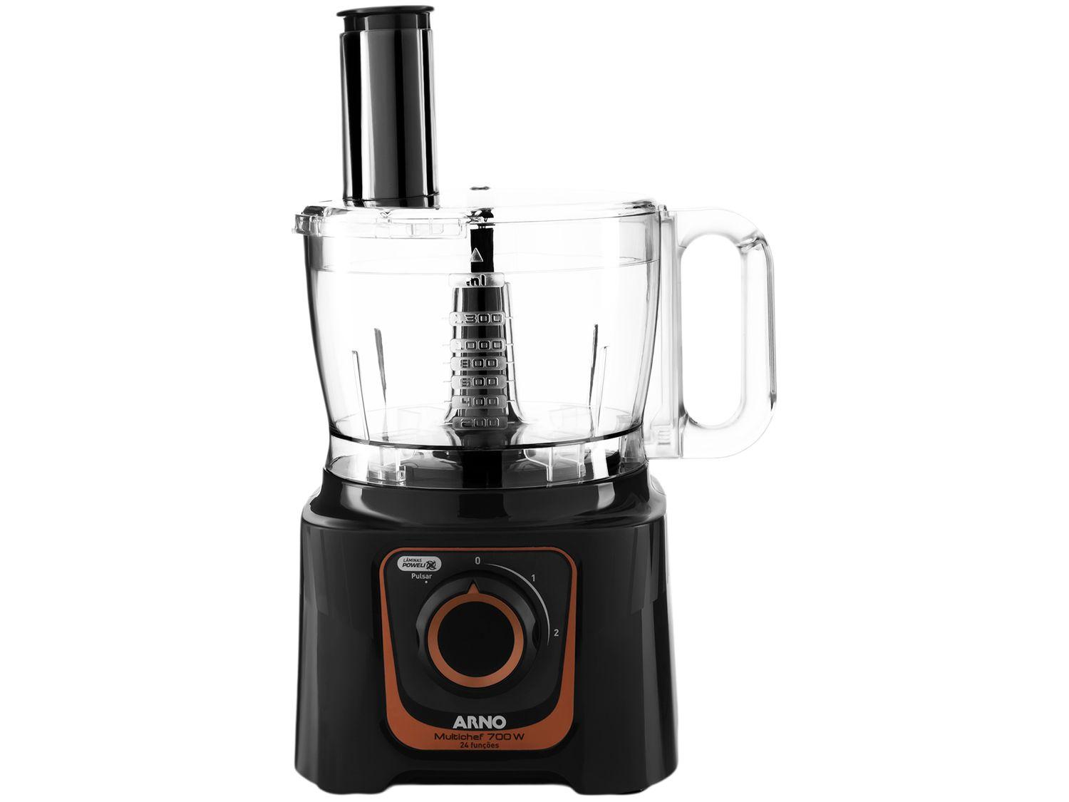 Multi Processador de Alimentos Arno 700W Preto Multichef MP72 24 Funções