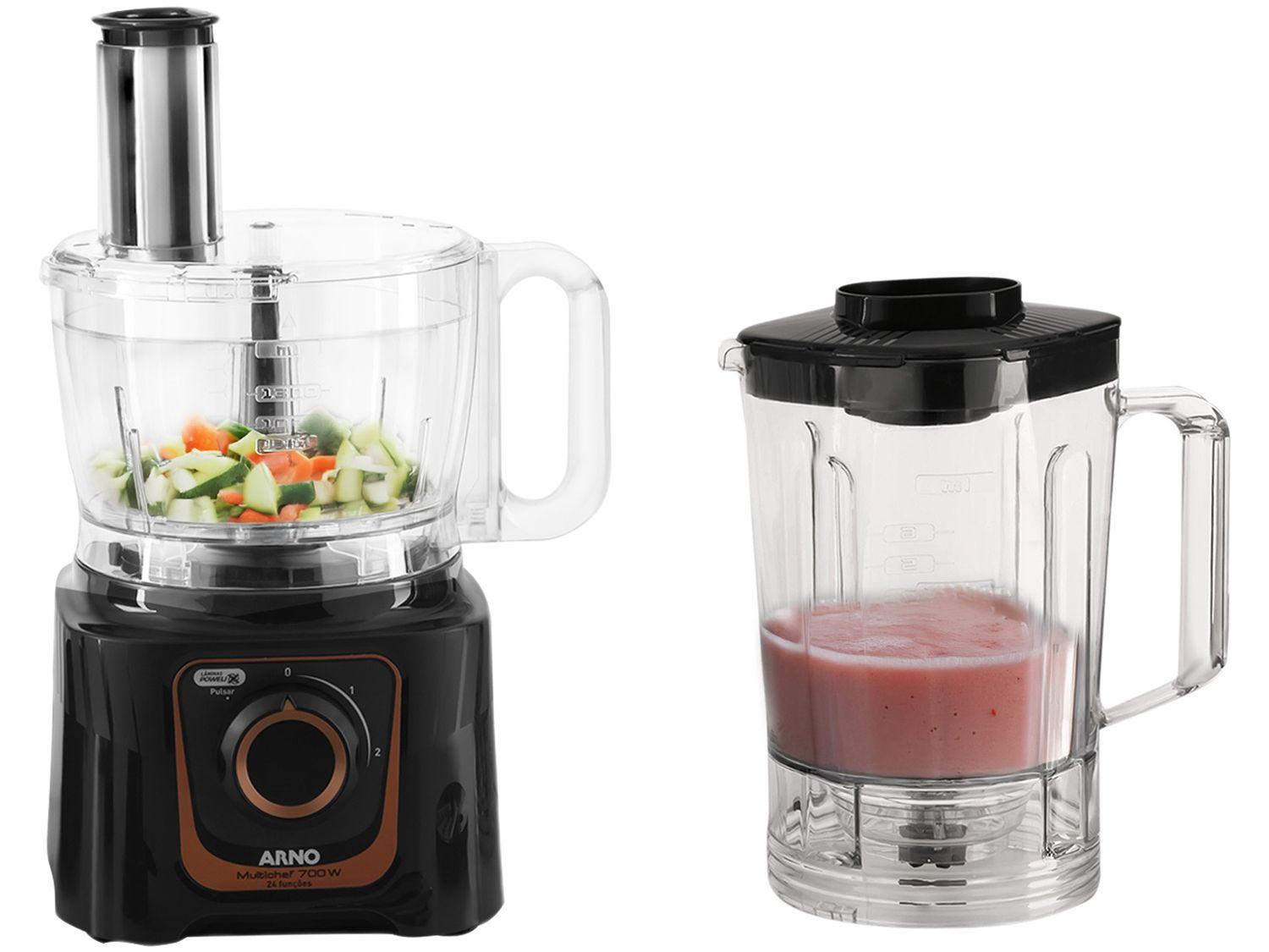 Multi Processador de Alimentos Arno 700W Preto Multichef MP72 24 Funções