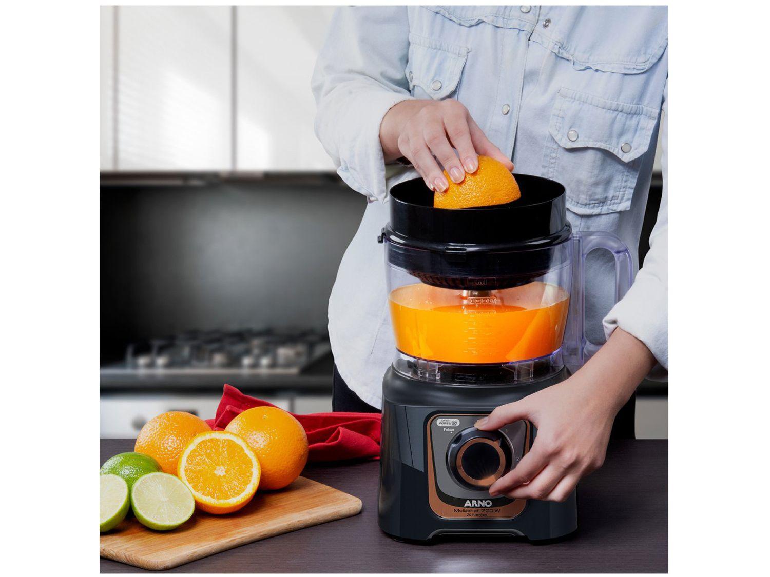 Multi Processador de Alimentos Arno 700W Preto Multichef MP72 24 Funções