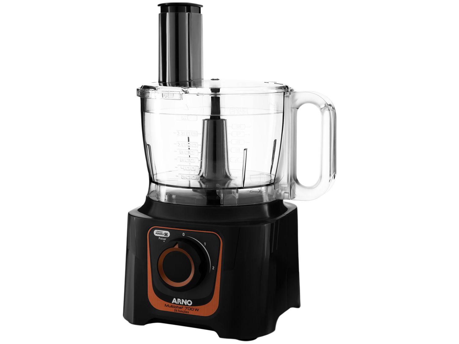 Multi Processador de Alimentos Arno 700W Preto Multichef MP72 24 Funções