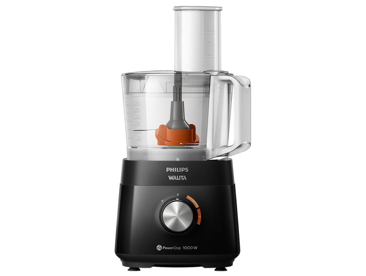Multi-processador de Alimentos Philips Walita 1000W Preto PowerChop HR7304/91