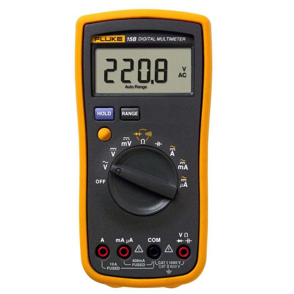 Multímetro Digital Fluke 15B+ CAT II 600V CAT I 1000V Multímetro