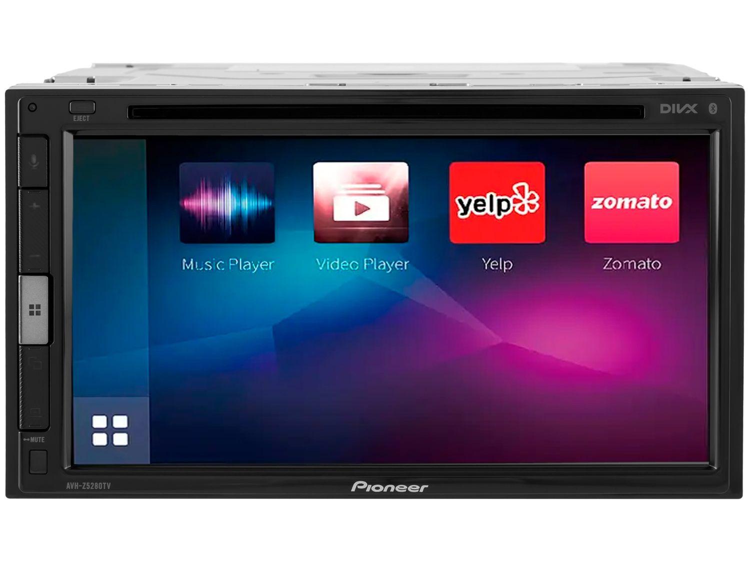 Multimídia Receiver Pioneer AVH-Z5280TV LCD 6,8” 2 Din Touch Resistiva Apple CarPlay e Android Auto
