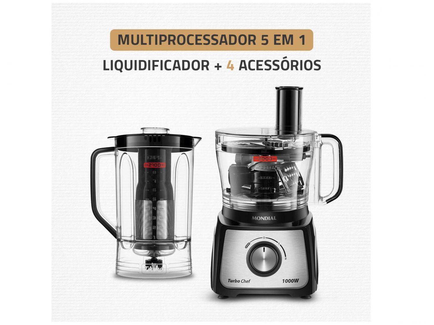 Multiprocessador de Alimentos Mondial Preto