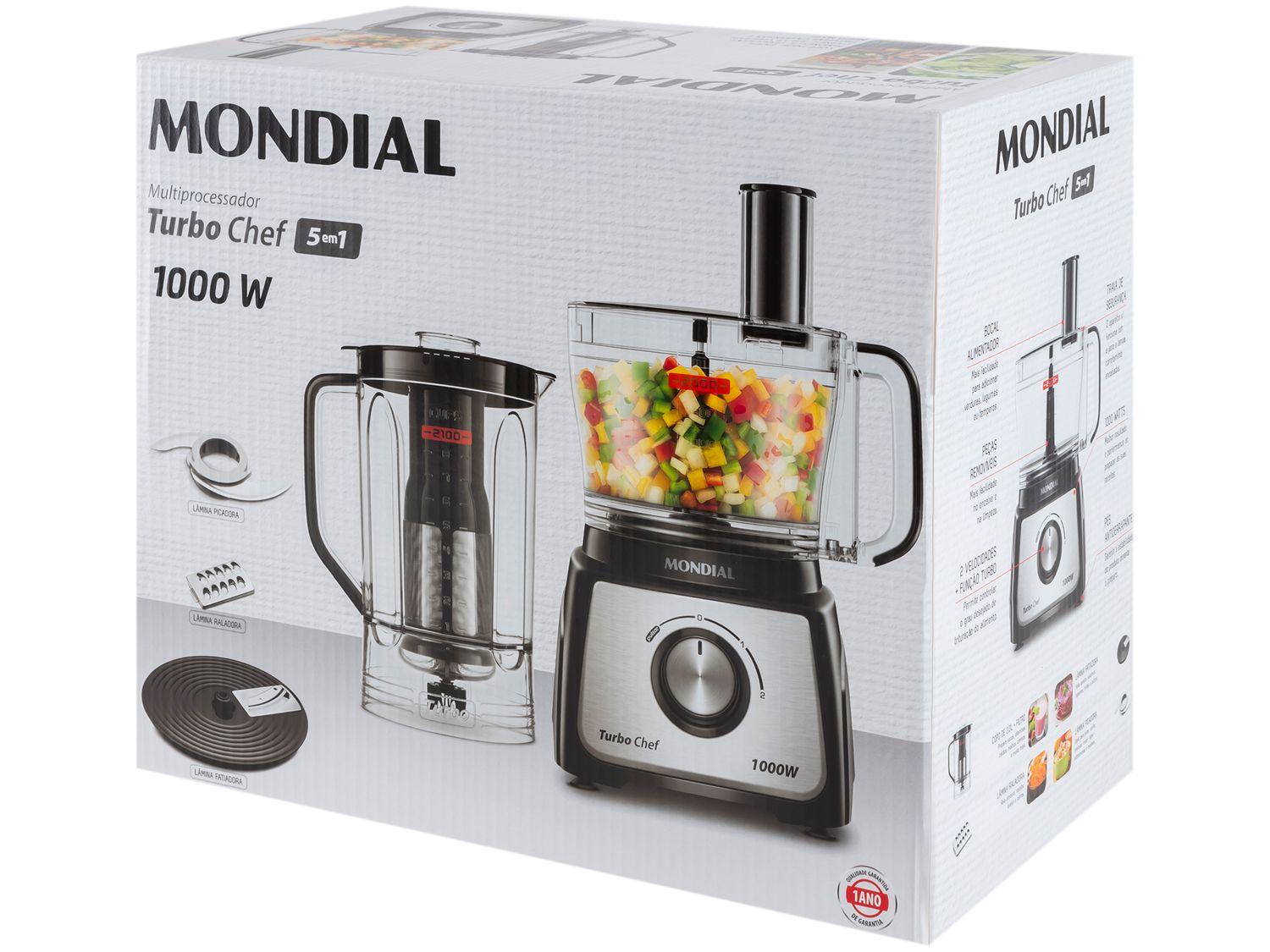 Multiprocessador de Alimentos Mondial Preto