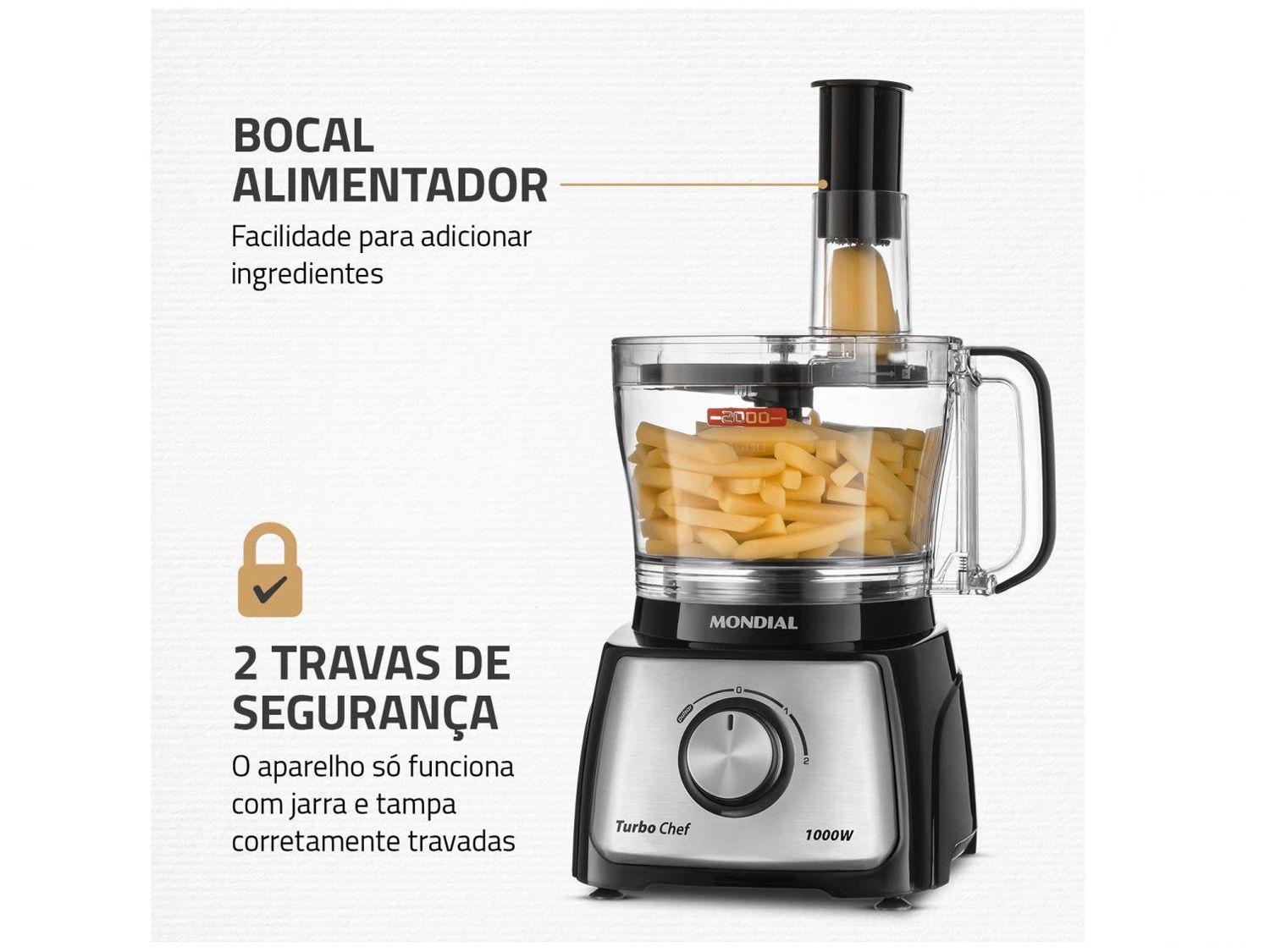 Multiprocessador de Alimentos Mondial Preto
