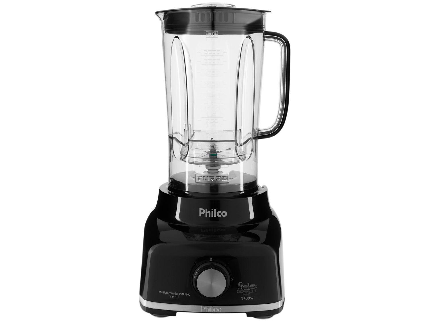 Multiprocessador de Alimentos Philco 1700W Preto PMP1600P 9 em 1