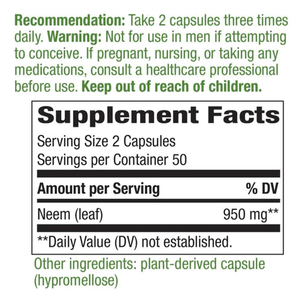 Nature'S Way Premium Neem Leaf 100 Capsulas No Magalu Magazine Luiza