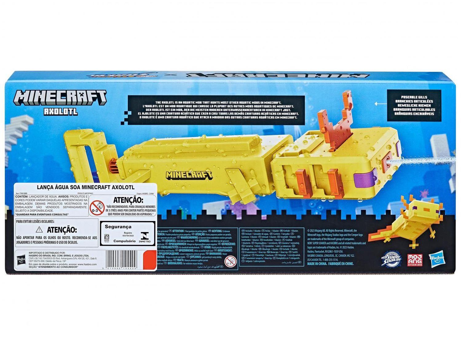 Nerf de Água Super Soaker Minecraft Axolotl