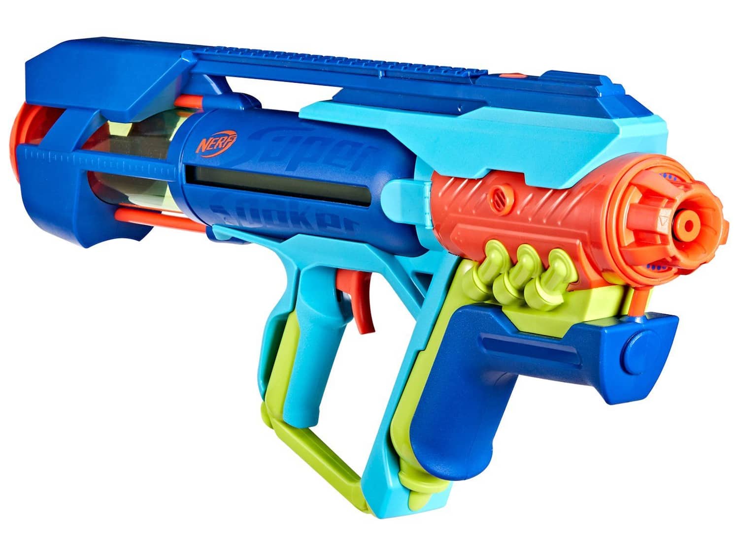 Nerf de Água Super Soaker Power Drench XL| Azul, Verde e Laranja