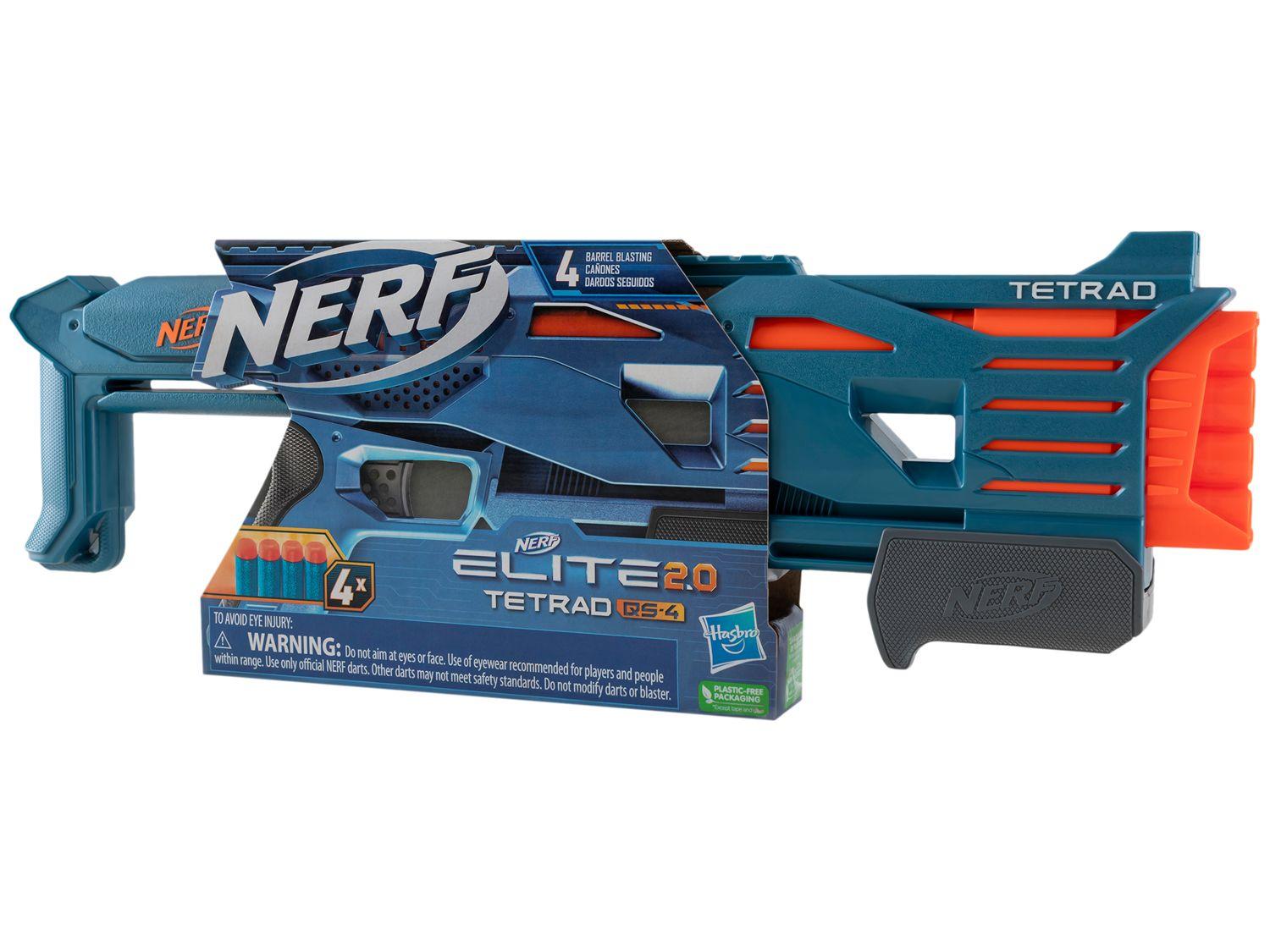 Nerf Elite 2.0 Tetrad QS-4 Hasbro 5 Peças