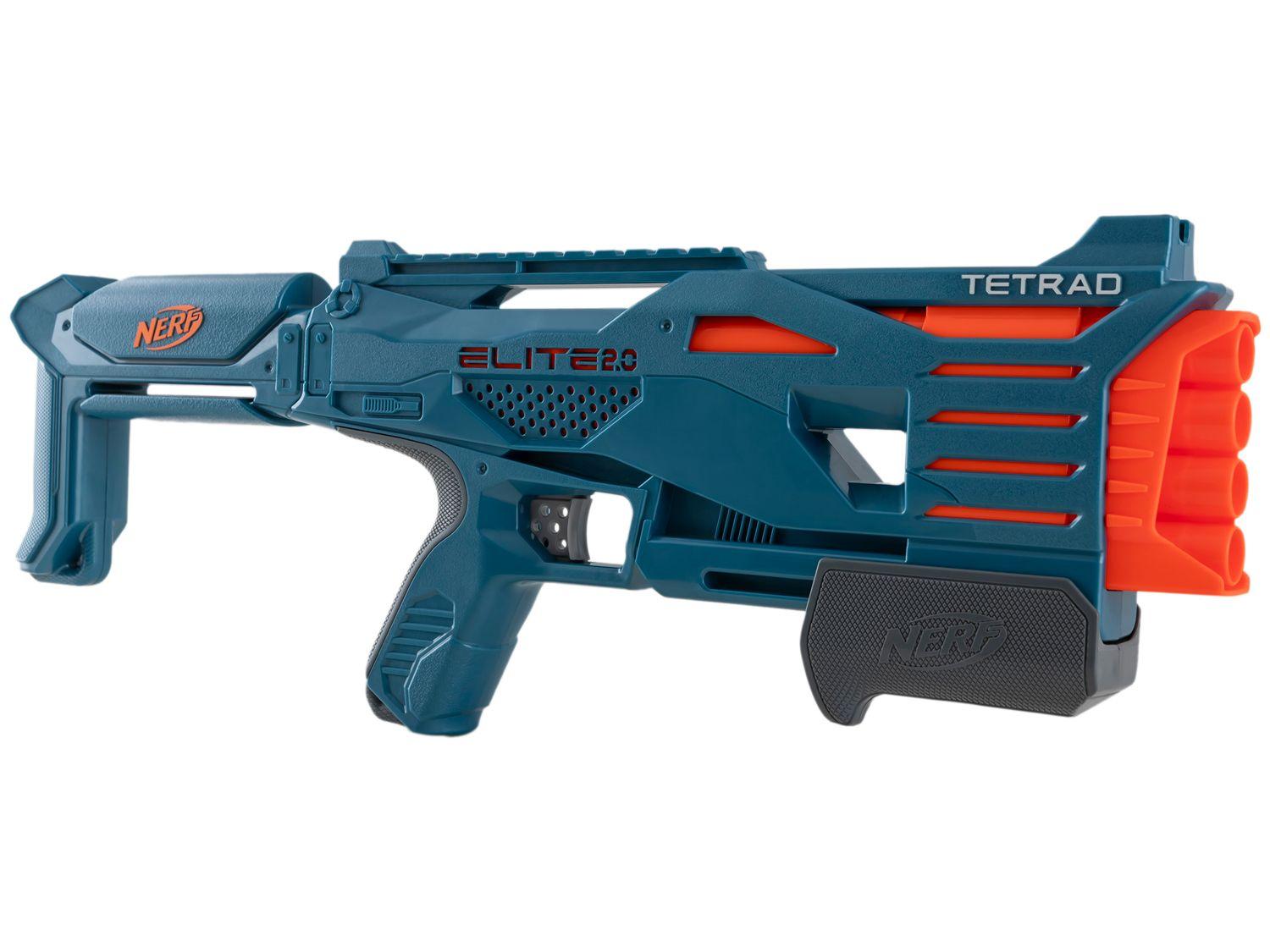 Nerf Elite 2.0 Tetrad QS-4 Hasbro 5 Peças