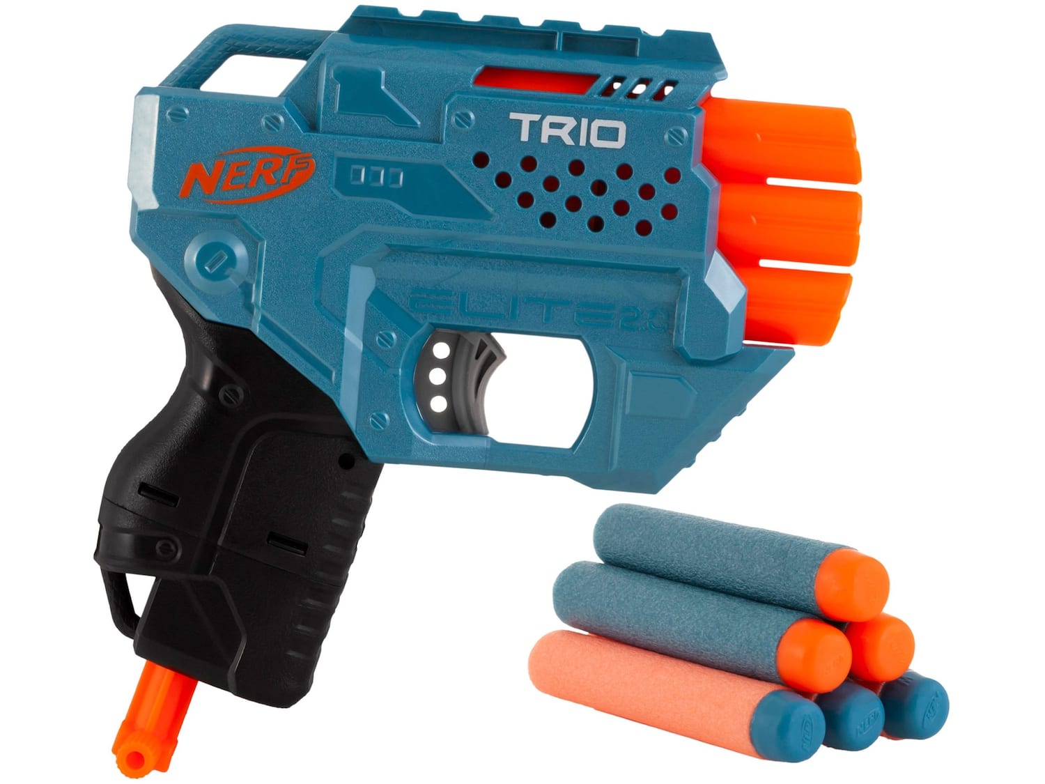 Nerf Elite 2.0 Trio TD-3 Hasbro 7 Peças | Azul e Laranja