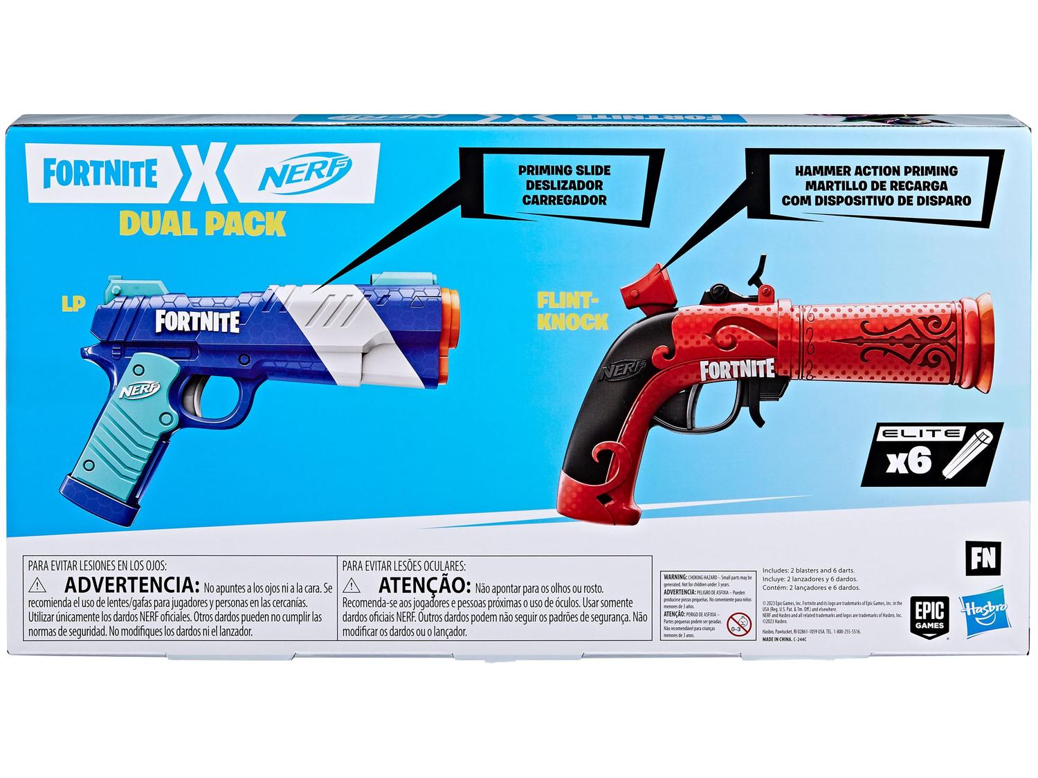 Nerf Fortnite Dual Pack Hasbro 8 Peças
