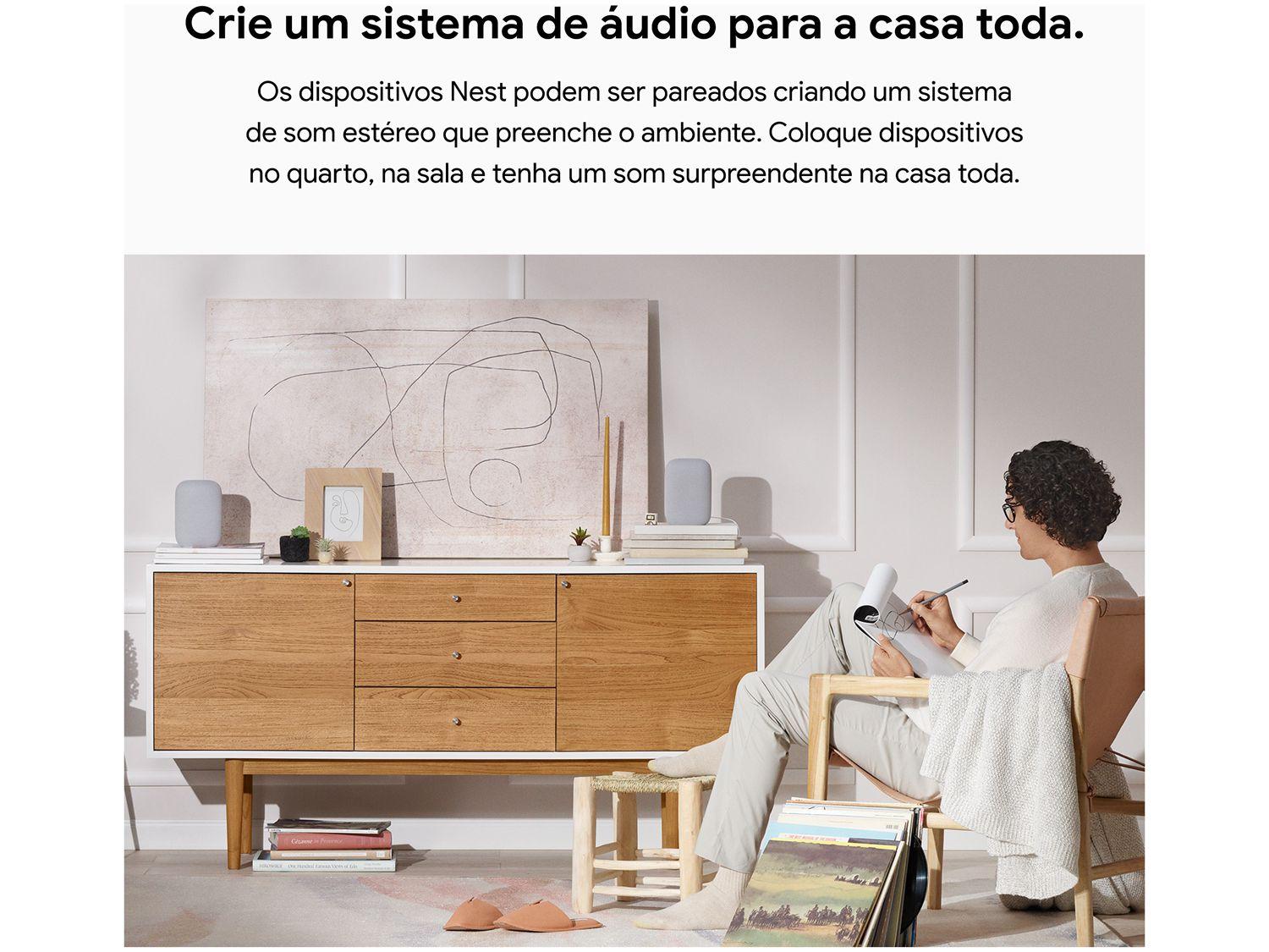 Nest Audio Smart Speaker com Google Assistente