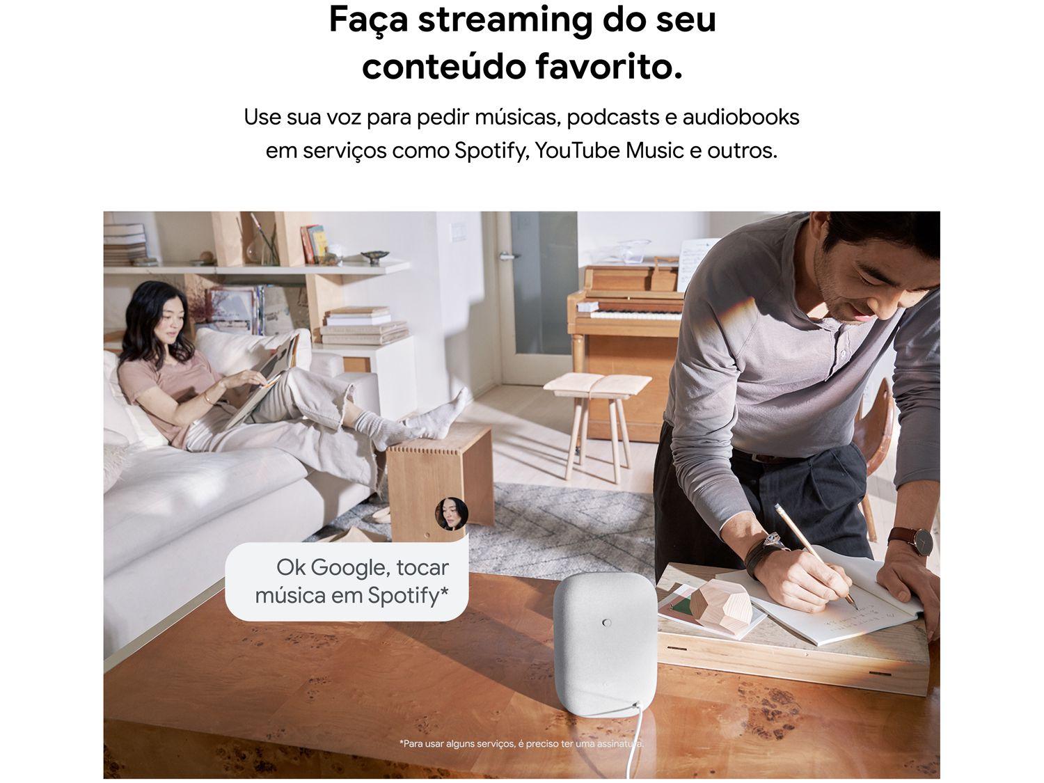 Nest Audio Smart Speaker com Google Assistente