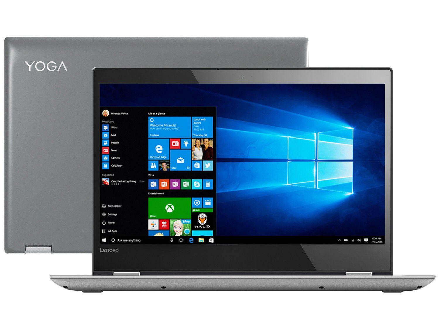 Notebook 2 em 1 Lenovo Yoga 520 Intel Core i7 - 8GB 1TB Touch Screen 14” Windows 10 - Notebook 2