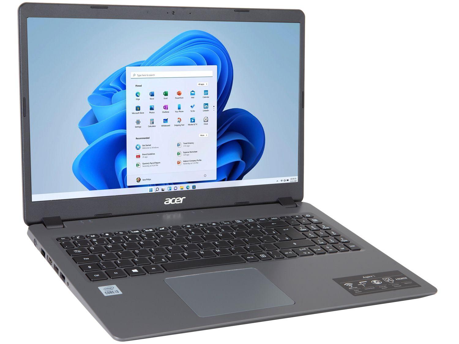 Notebook Acer Aspire 3 Intel Core i3 8GB 256GB SSD