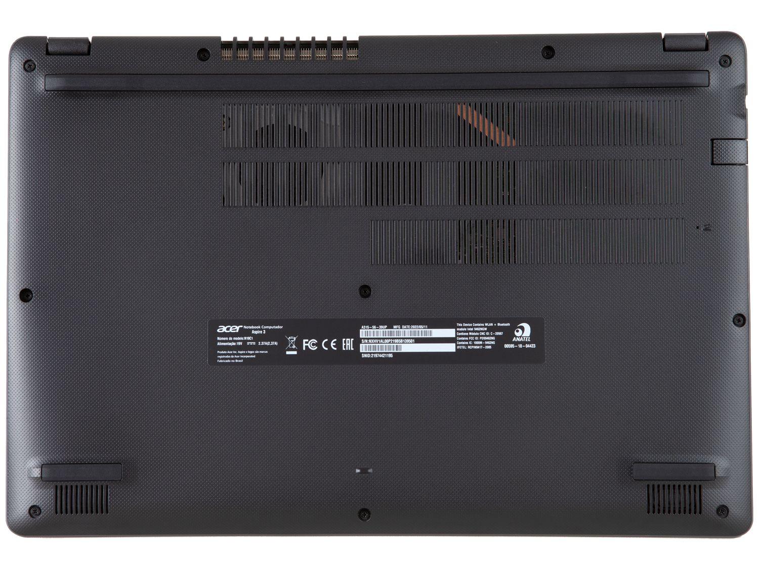 Notebook Acer Aspire 3 Intel Core i3 8GB 256GB SSD