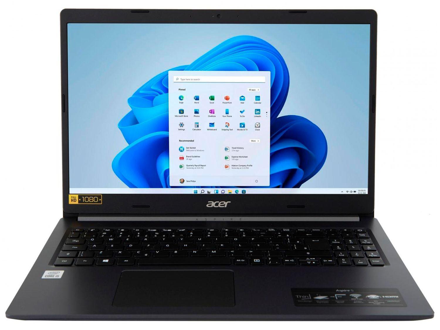 Notebook Acer Aspire 5 Intel Core i5 8GB 256GB SSD