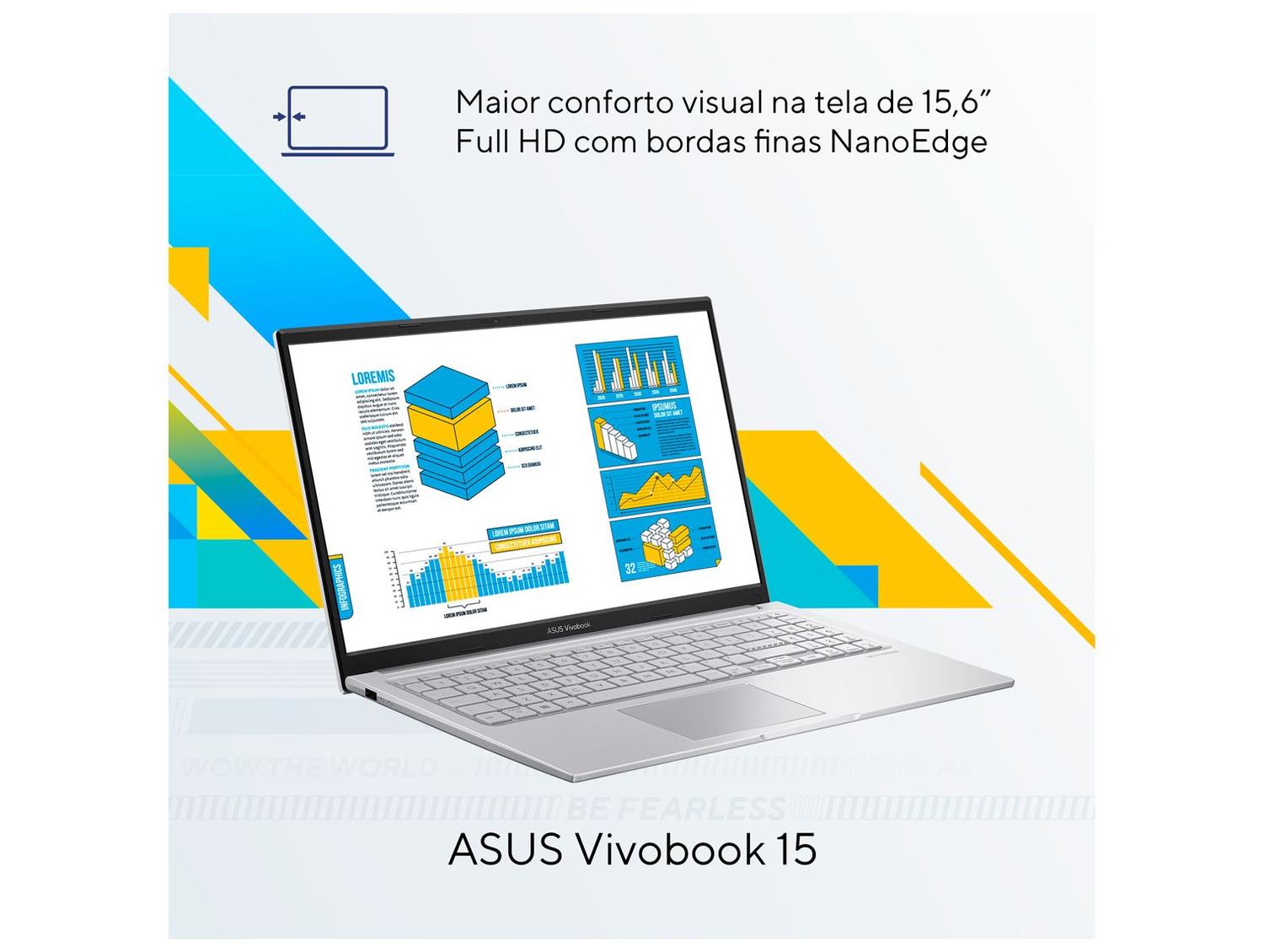 Notebook ASUS Vivobook 15 X1504VA-NJ1738W Intel Core i5 1334U 8GB RAM 256GB SSD 15,6" Full HD Windows Intel Iris Xe 90NB10J2-M02720