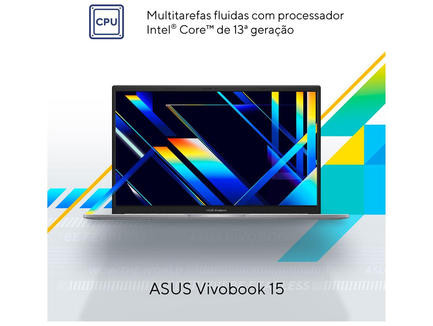 Notebook ASUS Vivobook 15 X1504VA-NJ1738W Intel Core i5 1334U 8GB RAM 256GB SSD 15,6" Full HD Windows Intel Iris Xe 90NB10J2-M02720