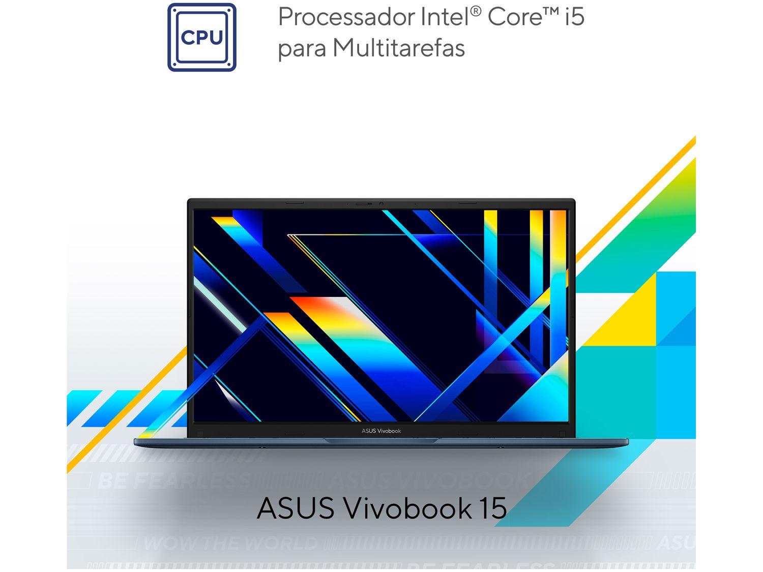 Notebook ASUS Vivobook 15 X1504ZA-NJ983 Intel Core i5 8GB RAM SSD 512GB 15,6" Full HD Linux 90NB1021-M01EJ0