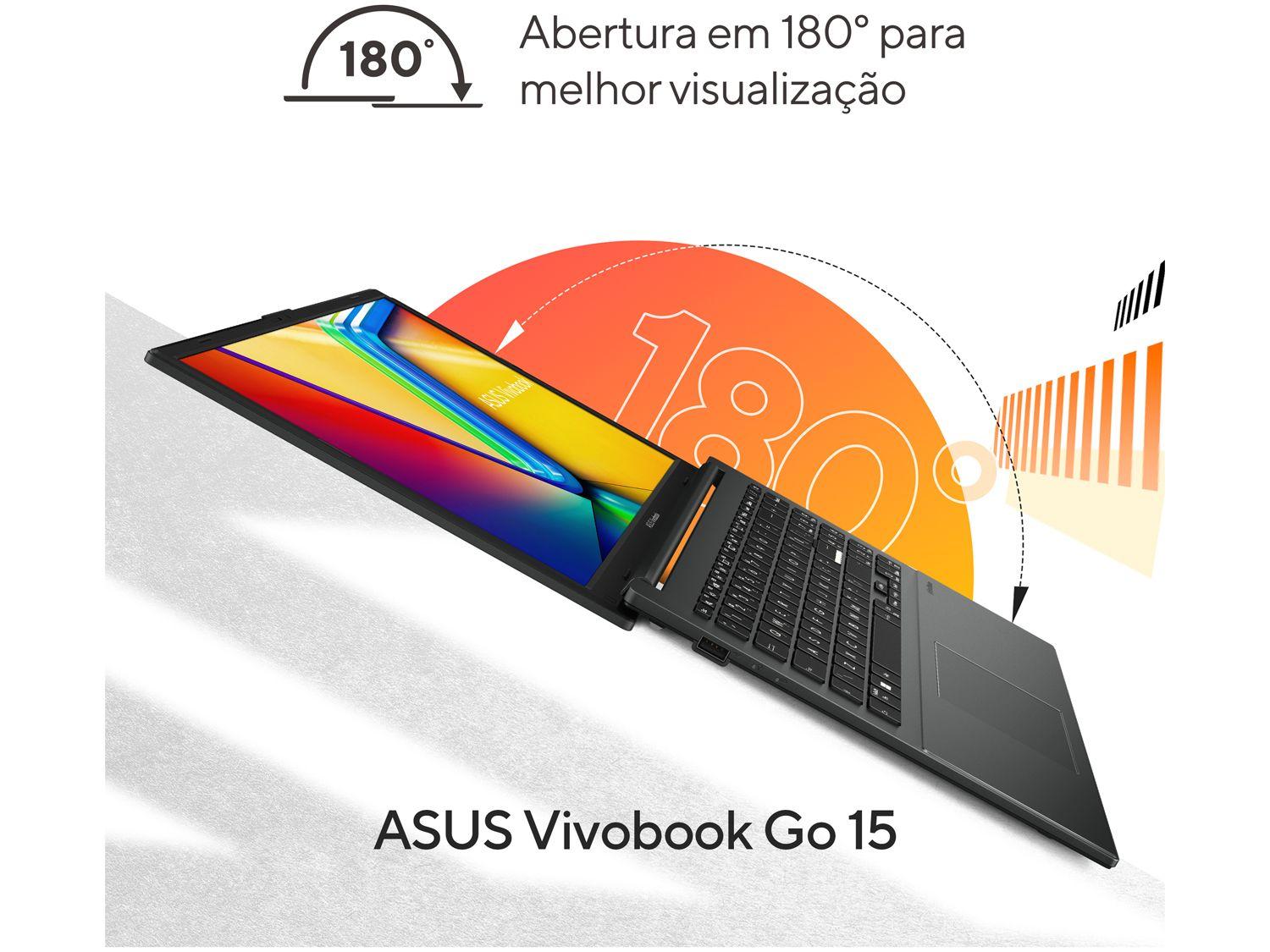 Notebook ASUS Vivobook Go 15 AMD Ryzen 5 7520U 8GB RAM 512GB SSD 15,6" Full HD Windows 11 E1504FA-NJ836W