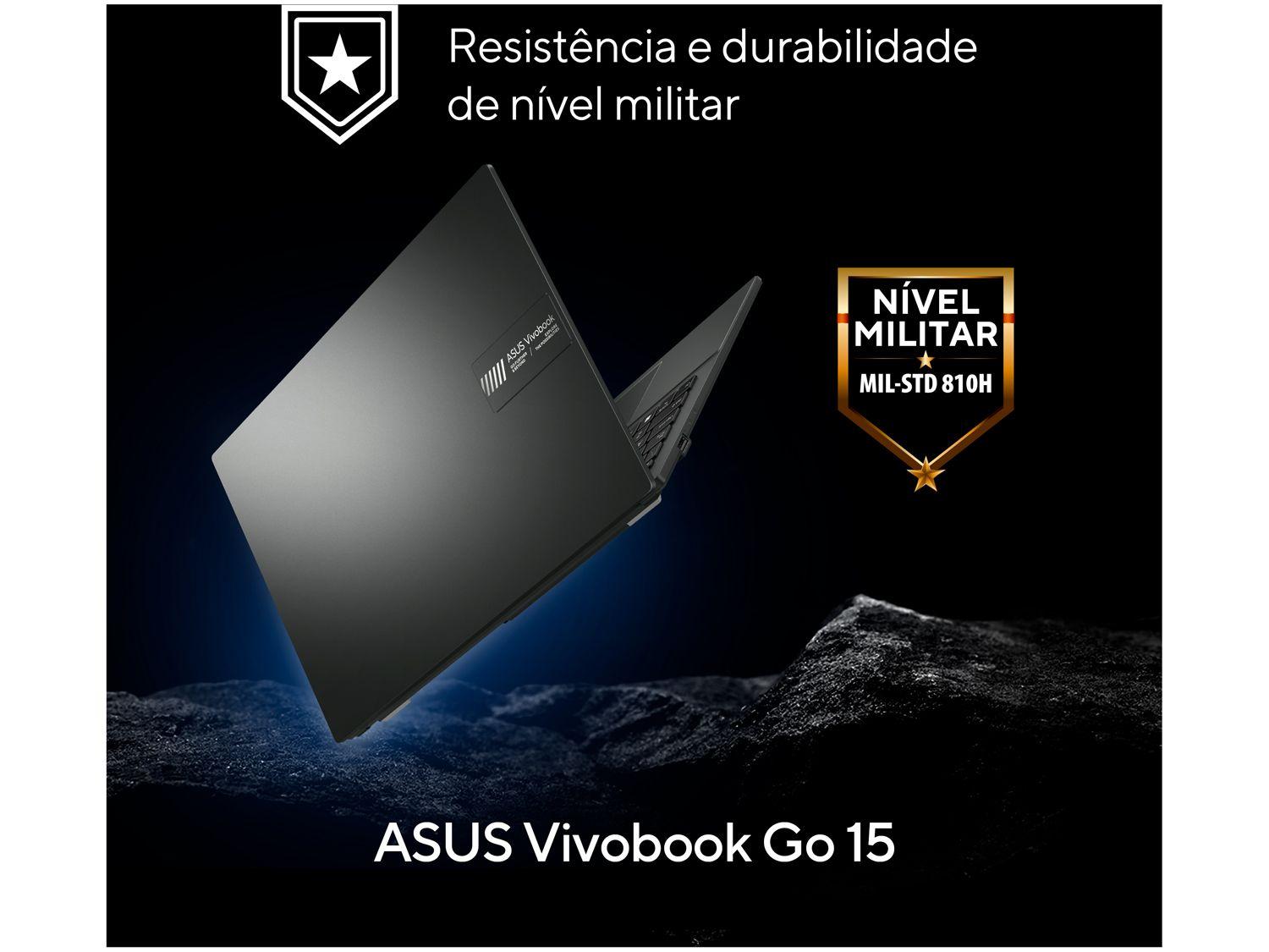 Notebook ASUS Vivobook Go 15 AMD Ryzen 5 7520U 8GB RAM 512GB SSD 15,6" Full HD Windows 11 E1504FA-NJ836W