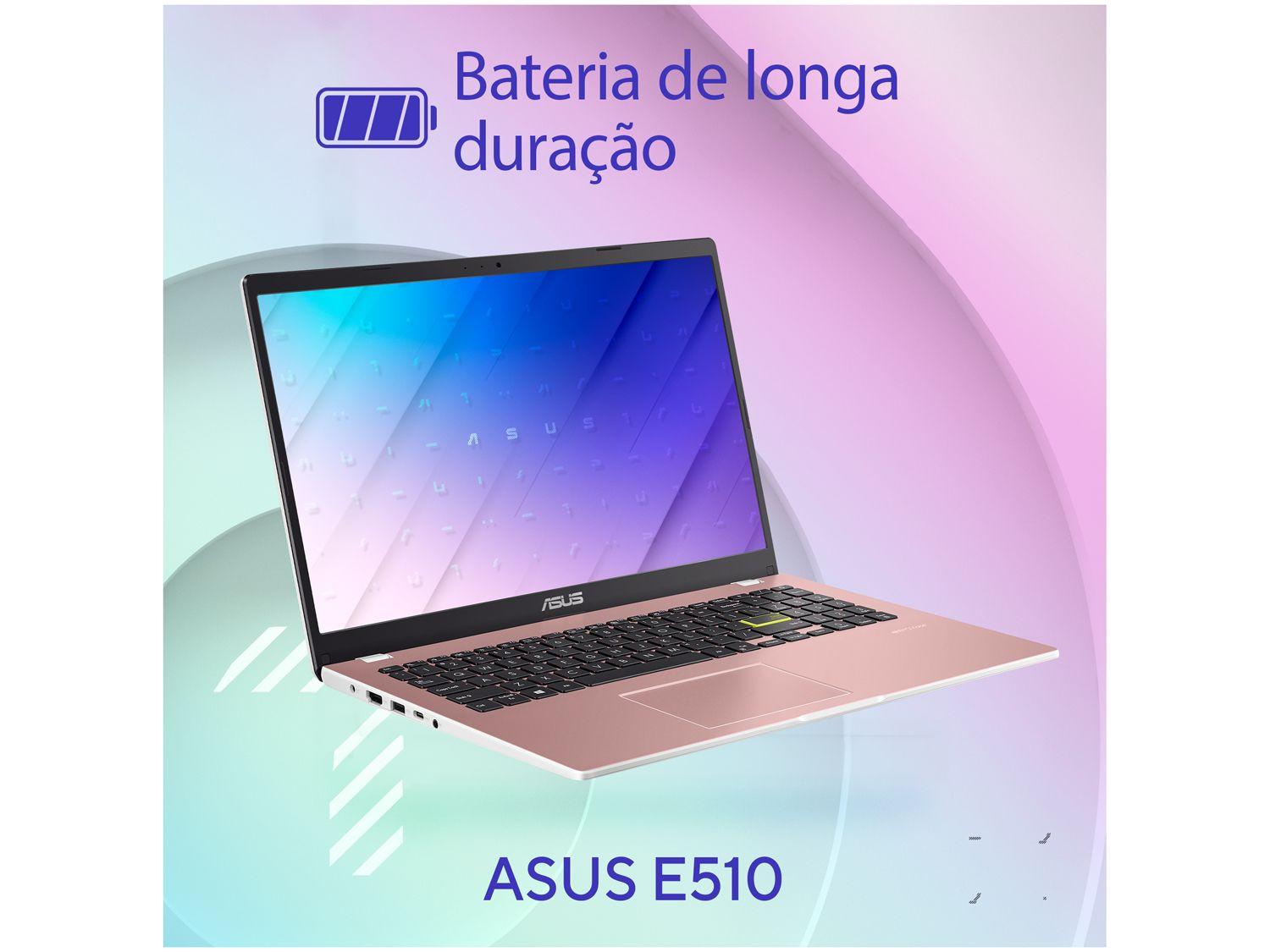 Notebook ASUS Vivobook Go 15 Intel Celeron 4GB RAM 128GB eMMC 15,6" UHD Rosa Windows 11+ Microsoft 365 Personal Office E510KA-BR833WS