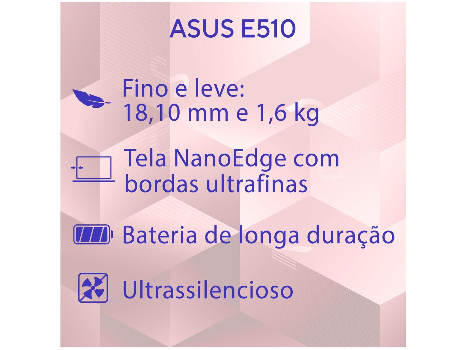 Notebook ASUS Vivobook Go 15 Intel Celeron 4GB RAM 128GB eMMC 15,6" UHD Rosa Windows 11+ Microsoft 365 Personal Office E510KA-BR833WS