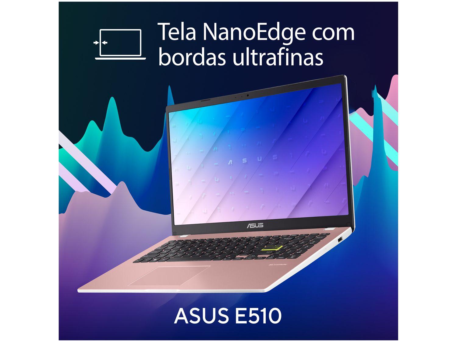 Notebook ASUS Vivobook Go 15 Intel Celeron 4GB RAM 128GB eMMC 15,6" UHD Rosa Windows 11+ Microsoft 365 Personal Office E510KA-BR833WS