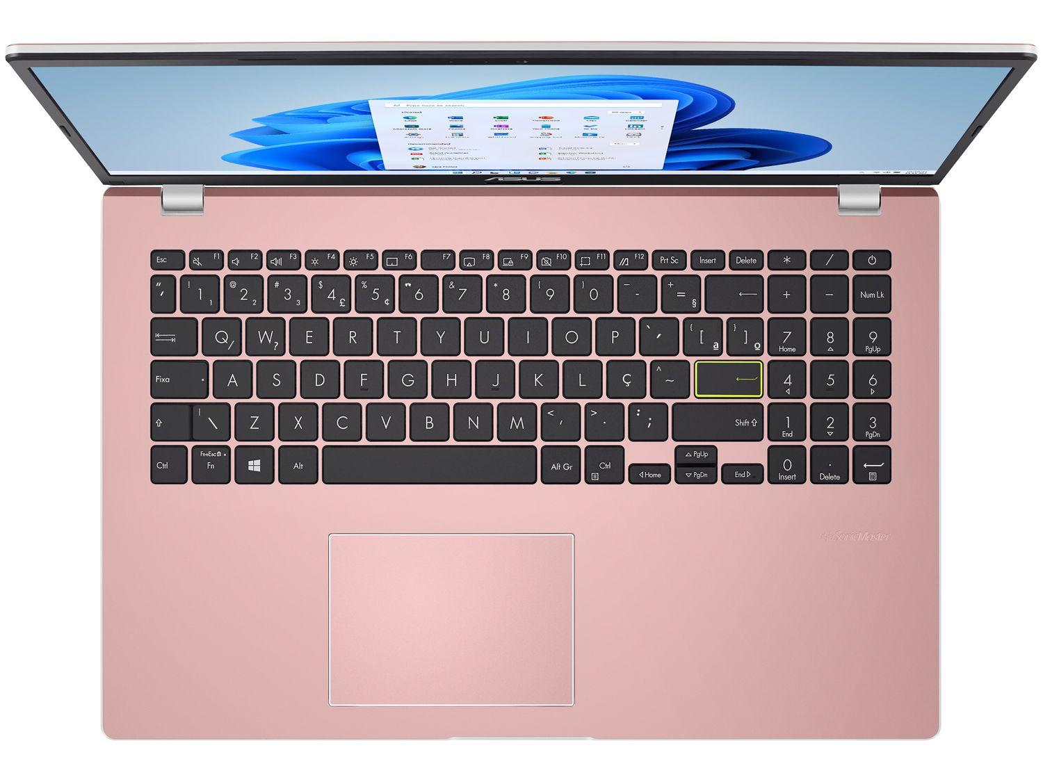 Notebook ASUS Vivobook Go 15 Intel Celeron 4GB RAM 128GB eMMC 15,6" UHD Rosa Windows 11+ Microsoft 365 Personal Office E510KA-BR833WS