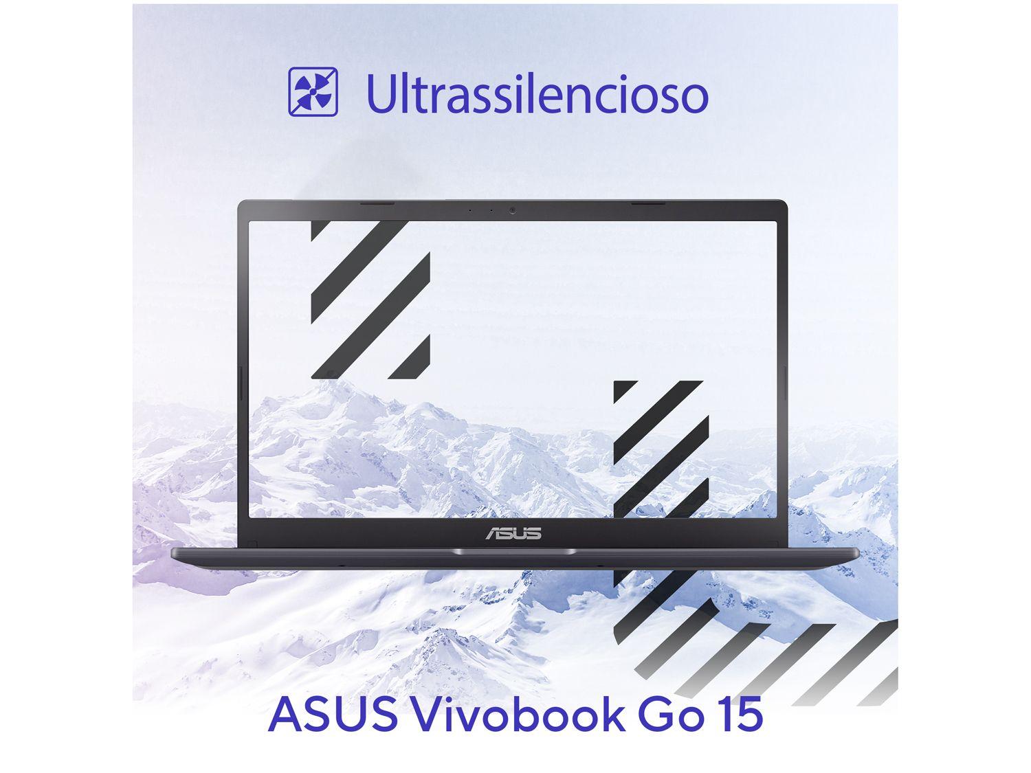 Notebook ASUS Vivobook Go 15 Intel Celeron 4GB RAM 128GB eMMC 15,6" UHD Star Black Windows 11+ Microsoft 365 Personal Office E510KA-BR808WS